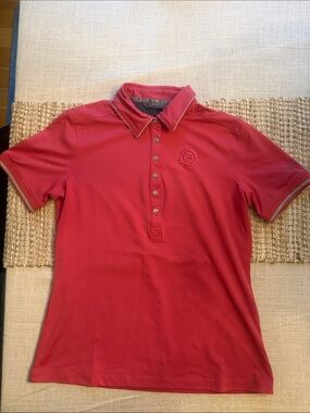 ANKY Equestrian Hot Pink Snap Polo Shirt